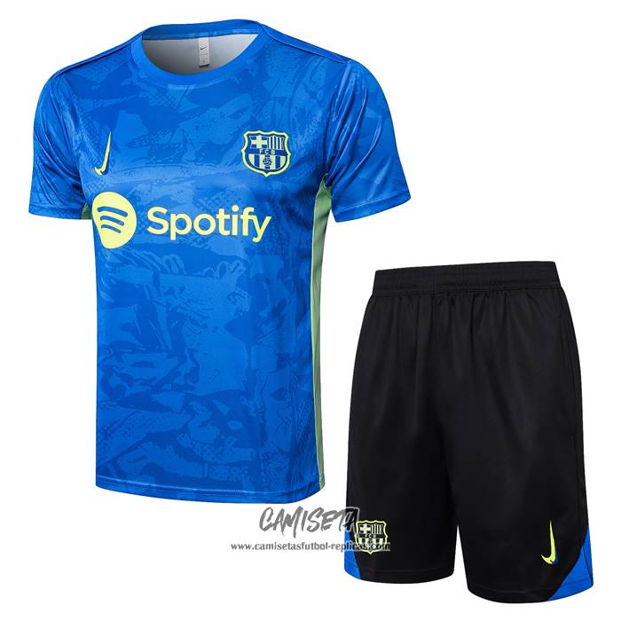 Chandal del Barcelona 2024-2025 Manga Corta Azul - Pantalon Corto